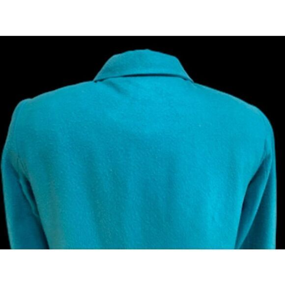 Winter Silks Silk blend Jacket Turquoise Blue Button Front Sz 8 - Picture 10 of 11